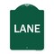 Signmission Designer Series Sign-Lane, Green & White Aluminum Architectural Sign, 18" x 24", GW-1824-23890 A-DES-GW-1824-23890 - alternate 1
